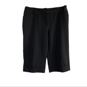 Studio 253 Black Pinstriped Dress Capri Pants